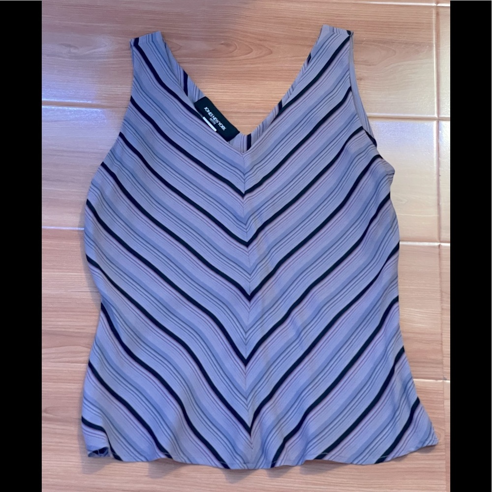 Purple striped tank top